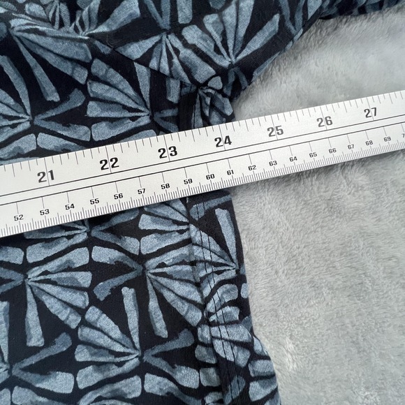 Fresh Produce Tunic Top Womens 1X Blue White Geometric Print Casual Cotton USA - Picture 9 of 14